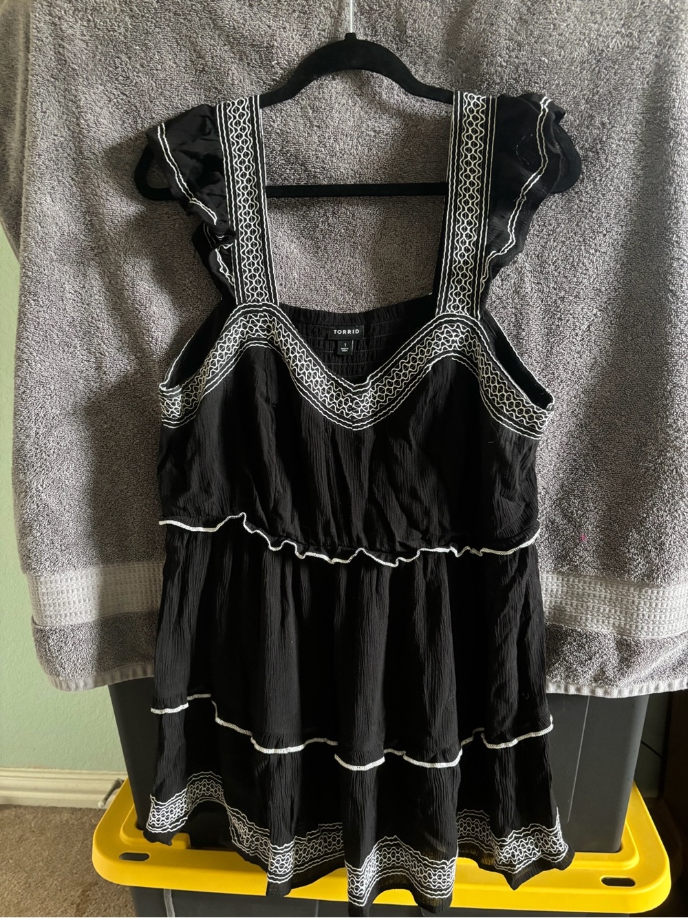 torrid Black Tank Top with White Trim
